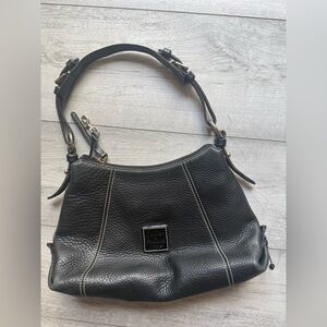 Dooney & Bourke East West Black Pebbled Leather Slouch Shoulder Hobo